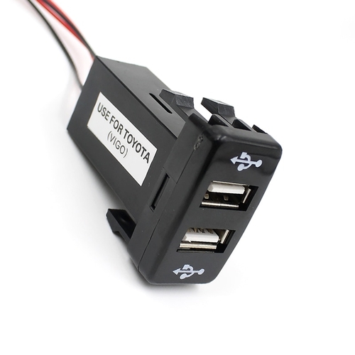 Car 12V 5V 3.3A Dual USB Ports Dashboard Mount