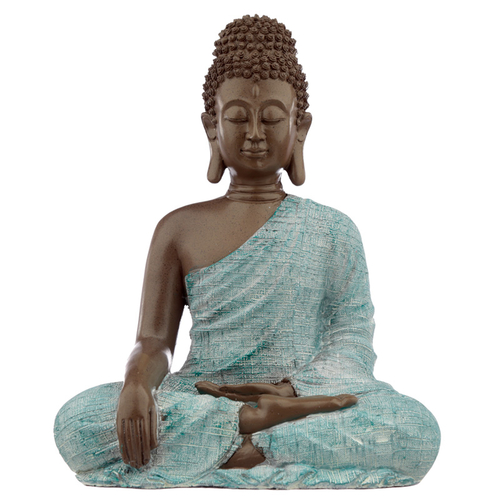 Decorative Turquoise & Brown Buddha Figurine - Love