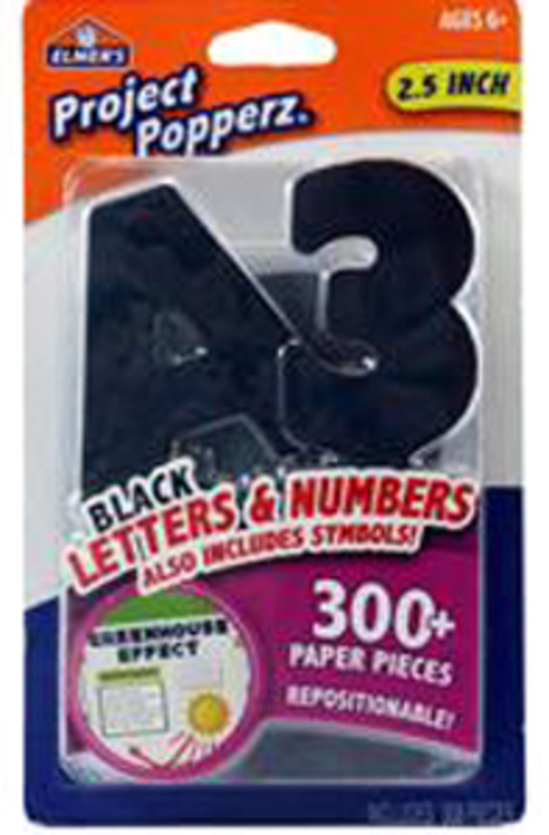 Art Supplies E3069 2.5 In. Black Letters & Numbers