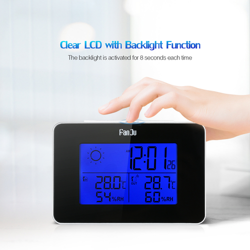 Main Wireless Digital Temperature Humidity Time image