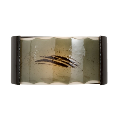 A19 RE106-BG-SW reFusion Storm Wall Sconce Black Gloss and Seaweed