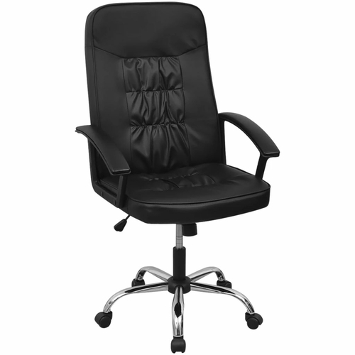 Office Chair Artificial Leather 26.4"x27.6" Black
