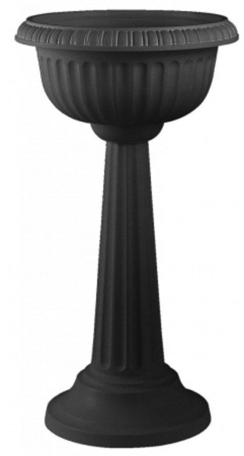 Bloem 18in Grecian Pedestal Urn Black GU180-00