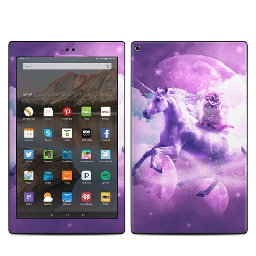 DecalGirl AKHD17-CATUNICORN Amazon Kindle Fire HD10 2017 Skin - Cat Un