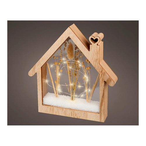 Decoration Wood LED Light Small house (4,3 x 26 x 27 cm)