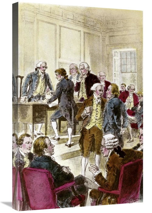 Global Gallery GCS-279022-30-142 30 in. Signing the Declaration of Ind