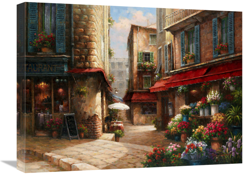 Global Gallery GCS-135540-1824-142 18 x 24 in. Flower Market Lane Art 
