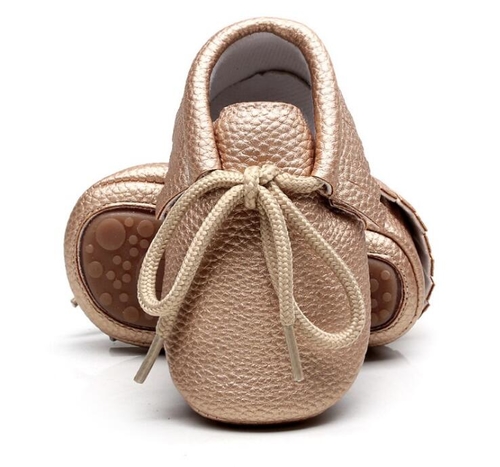 Hongteya PU Leather Baby Moccasins Shoes solid