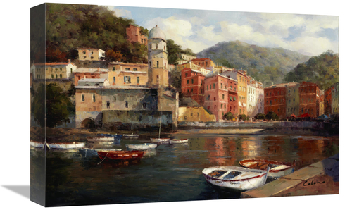 Global Gallery GCS-132534-1218-142 12 x 18 in. Serenity At Harbor Art 