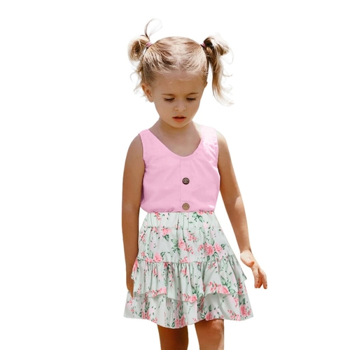 Summer baby girl clothing set Floral