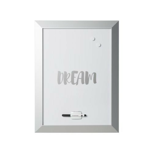 MasterVision MM04447522 Quote Dream Magnetic Dry Erase Board with Silv