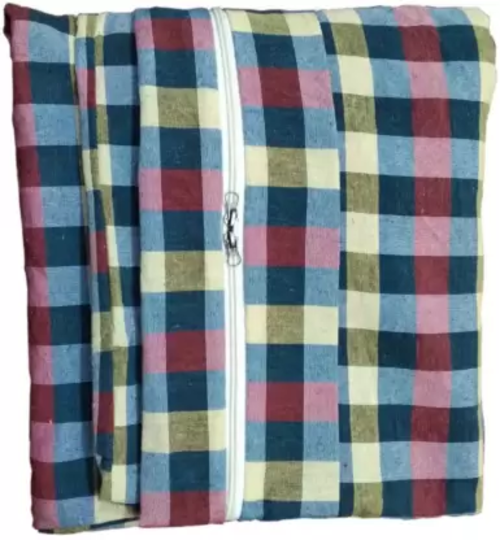 CheckMe Cotton King Bed Cover  (Multicolor)