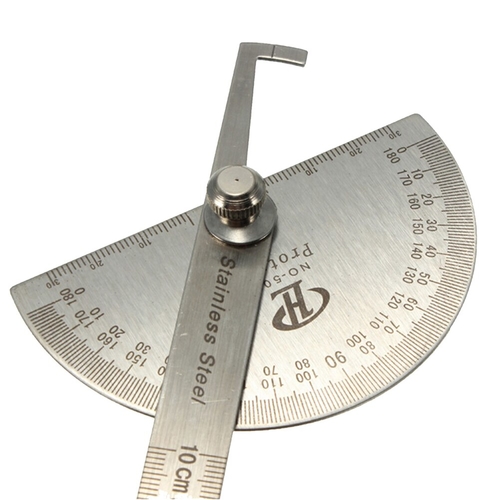 198x53x14mm 0 180 degrees Protractor Stainless