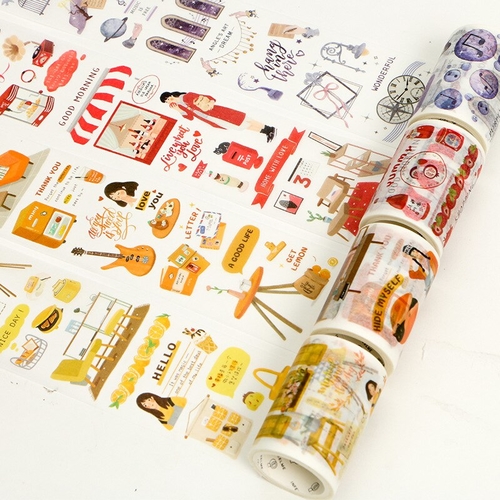 60mm*5m Cute Life Wide Washi Tape Stickers