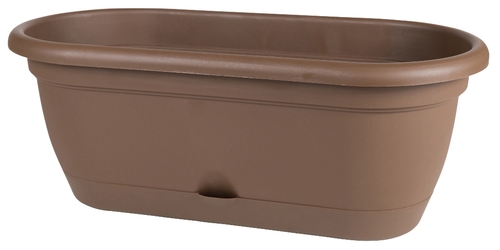 Bloem LWB1845 18 in. Lucca Self Watering Window Box, Chocolate