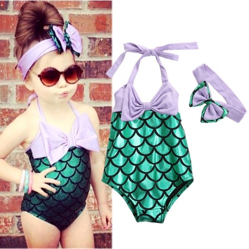 2 Pcs Summer Hot Selling Girls Kid Mermaid