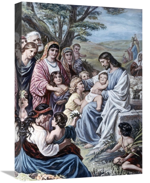 Global Gallery GCS-279447-22-142 22 in. Christ & the Children Art Prin