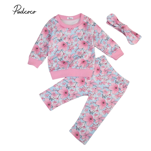 0-3T Peach Blossom Flower Kids Baby Girls