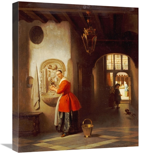 Global Gallery GCS-266593-22-142 22 in. A Maid in a Hallway Art Print 