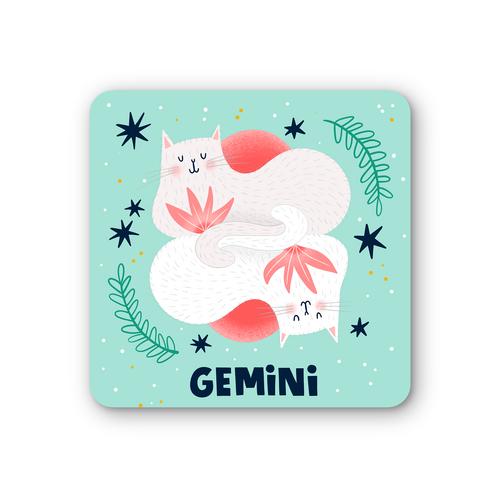 Gemini Zodiac Coaster (Pack of 6)