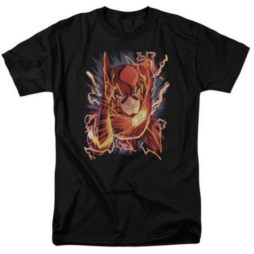 Jla-Flash No.1 - Short Sleeve Adult 18-1 Tee - Black, 5X