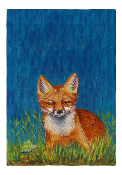 Betsy Drake FL139 Red Fox Flag - 12.5 x 18 in.