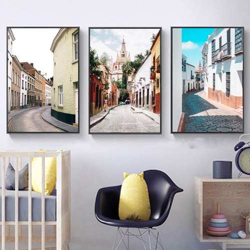 Nordic Building Wall Picture Living Room