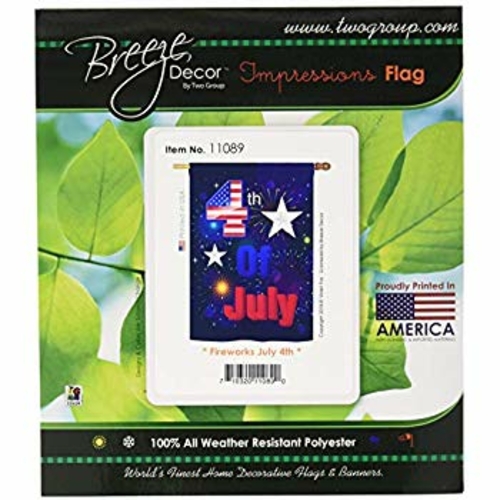 Breeze Decor BD-FJ-H-111089-IP-BO-D-US18-BD 28 x 40 in. Fireworks July