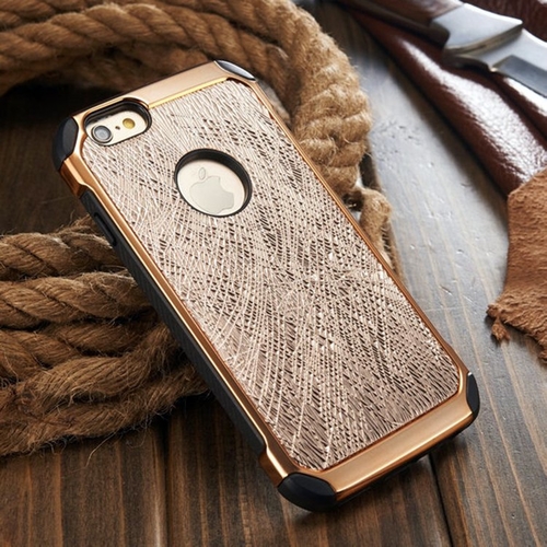 Metal Silk Design Protective iPhone Case