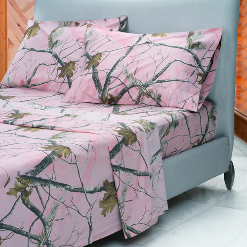 RealTree - AP Pink - Modern Rustic Camo Snazzy Sheet Set