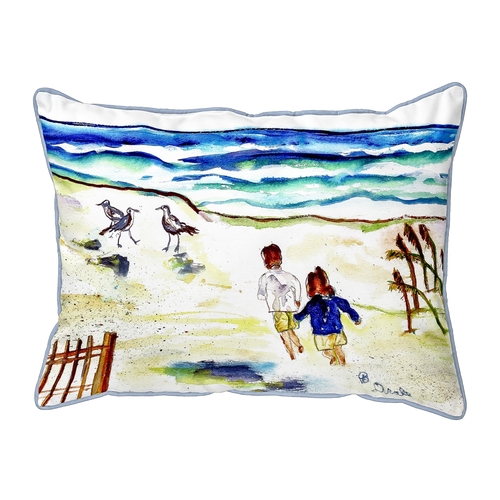 Betsy Drake HJ811 16 x 20 in. Running at the Beach Large Pillow