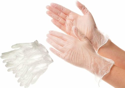 Disposable Glovs. Pack of 1000 Cleaning Glovs, Large. Clear Vinyl