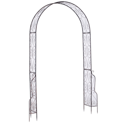 Outsunny 7.5ft Garden Metal Arch Outdoor Walkway Arbor for Decorative