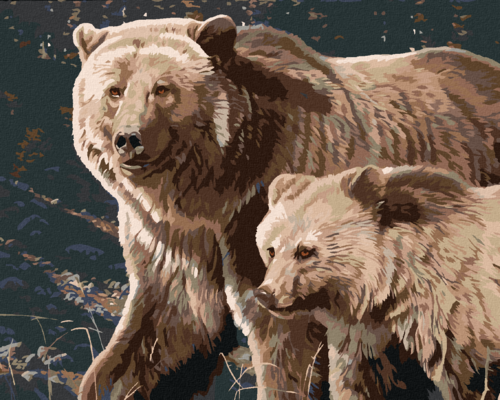 Paint by Numbers - BEAR WITH CUB (AL AGNEW)