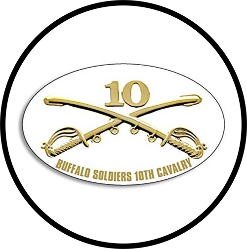 3 Inch Cloth Patch Buffalo Soldier 10th Cavalry
