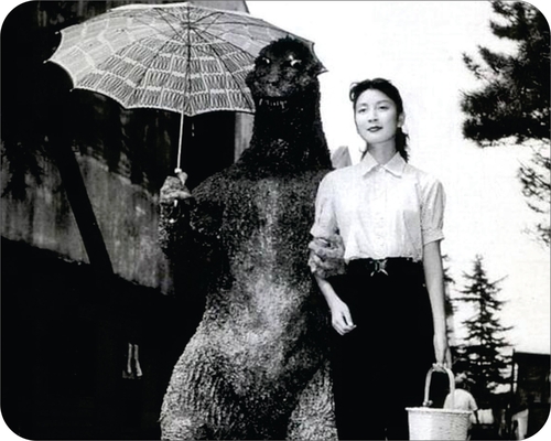 Godzilla behind the scenes Lunch Time Fun Art Mouse Pad