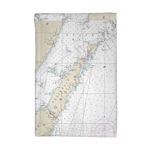 Betsy Drake KT14902DC Door County, Green Bay, WI Nautical Map 