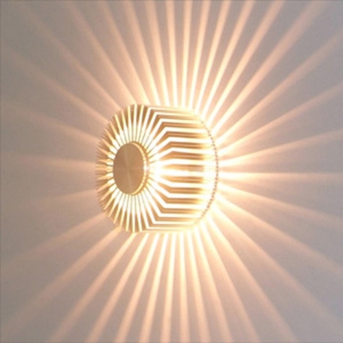 3W Creative Flush Mounted LED Wall Light For Home