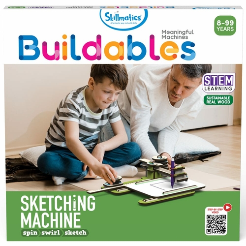 Skillmatics Buildables Sketching Machine - DIY STEM Kit For Kids to