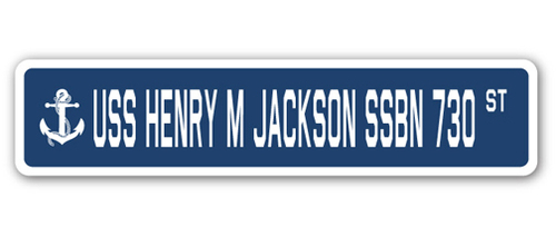 SignMission SSN-Henry M Jackson Ssbn 730 4 x 18 in. A-16 Street Sign -