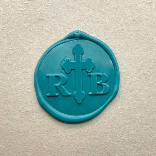 Cross Initials Sealing Wax Stamp - Wedding Invitation Wax Seal Stamp