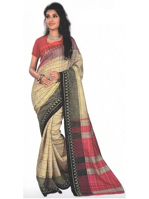 Printed Bhagalpuri Art Silk Saree