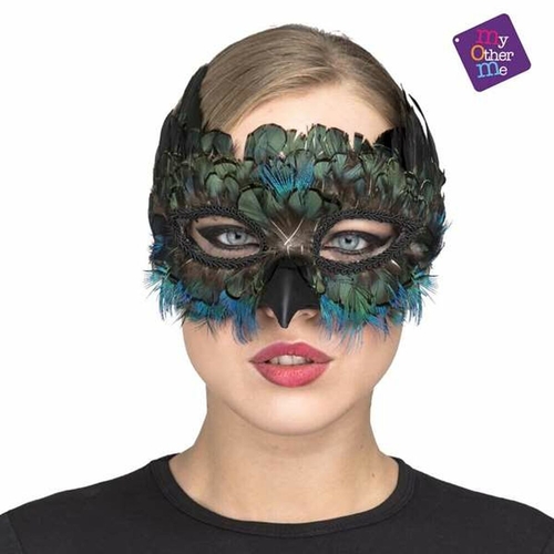 Feather Eye Mask My Other Me Black Multicolour S