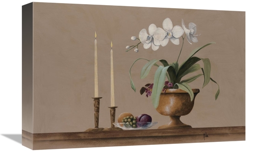 Global Gallery GCS-124356-1218-142 12 x 18 in. White Orchid Still Life