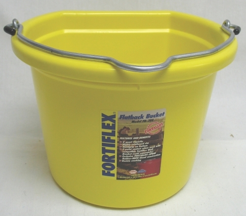 Fortex Industries Inc Flatback Bucket- Mellow Yellow 8 Quart - FB-108 