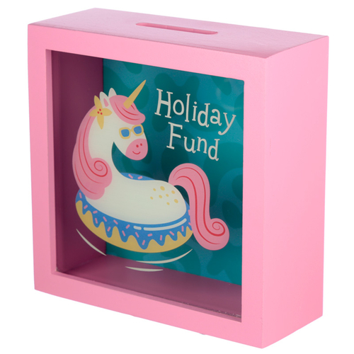 See Your Savings Money Box - Vacation Vibes Unicorn