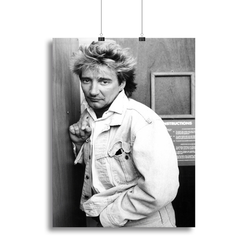 Rod Stewart in 1986 Canvas Print or Poster
