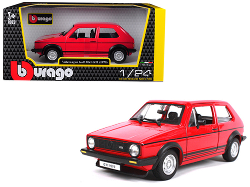 1979 Volkswagen Golf Mk1 GTI Red with Black Stripes 1/24 Diecast Model
