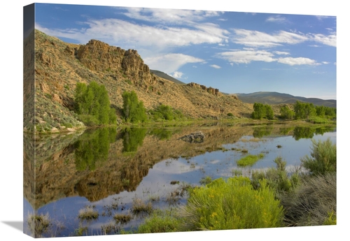 Global Gallery GCS-452174-1824-142 18 x 24 in. Cliffs Reflected in Lak