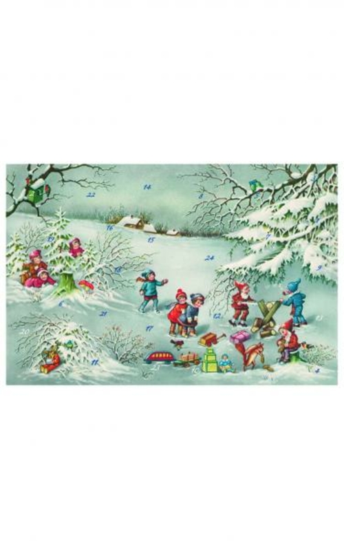 Alexander Taron 10431 Korsch Advent - Gnomes Working & Children in Cou
